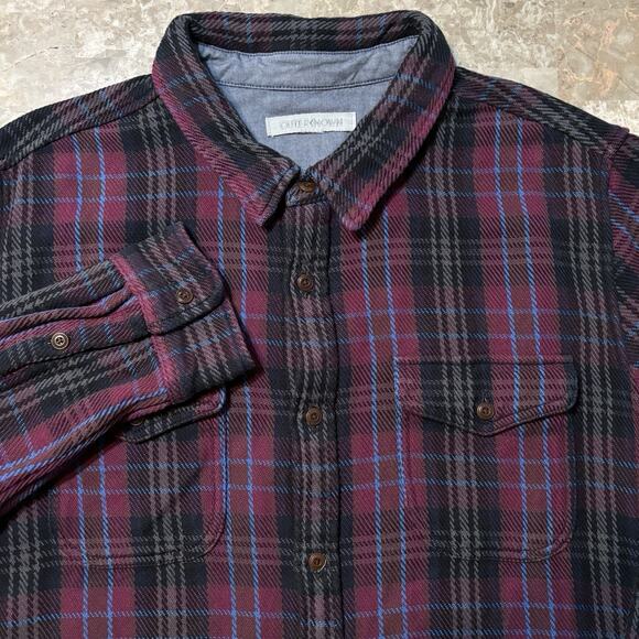 Outerknown Blanket Shirt Button Mens 2XL Plaid Heavy Flannel Organic Cotton - Picture 1 of 10